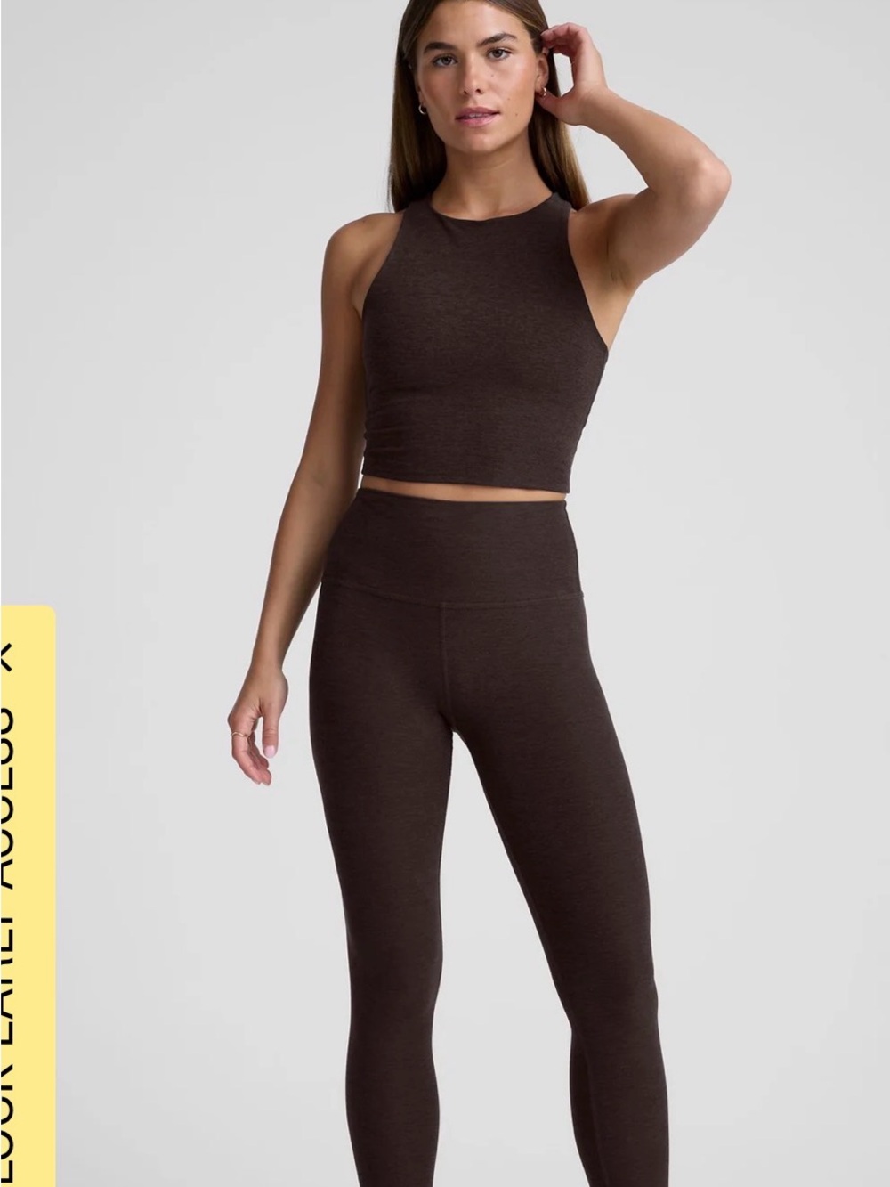 Beyond Yoga Spacedye Dark Chocolate Heather caught in the midi 7/8 Leggings-M